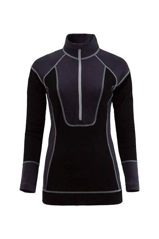 Camiseta Spyder Elevation Half Zip Baselayer Negros Para Mujer Mexico MX28415